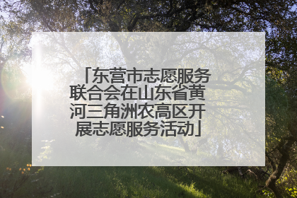 东营市志愿服务联合会在山东省黄河三角洲农高区开展志愿服务活动