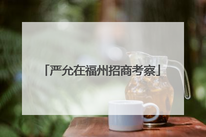 严允在福州招商考察