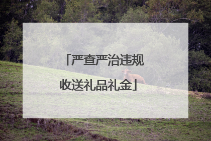 严查严治违规收送礼品礼金
