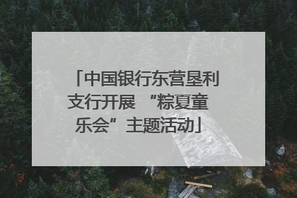 中国银行东营垦利支行开展 “粽夏童乐会”主题活动