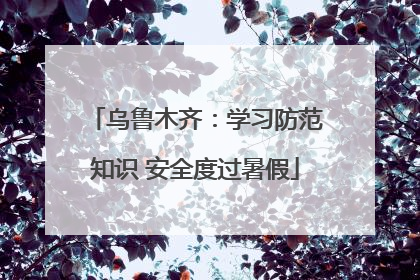 乌鲁木齐：学习防范知识 安全度过暑假