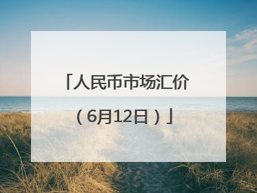 人民币市场汇价（6月12日）