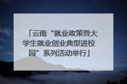 云南“就业政策暨大学生就业创业典型进校园”系列活动举行
