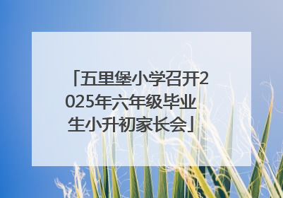 五里堡小学召开2025年六年级毕业生小升初家长会