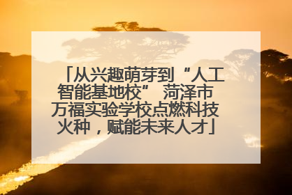 从兴趣萌芽到“人工智能基地校” 菏泽市万福实验学校点燃科技火种，赋能未来人才