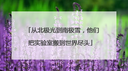从北极光到南极雪，他们把实验室搬到世界尽头