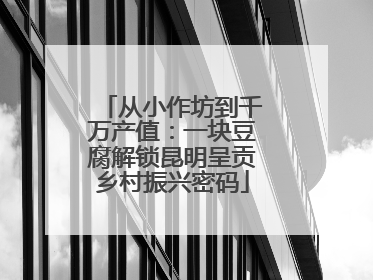 从小作坊到千万产值：一块豆腐解锁昆明呈贡乡村振兴密码