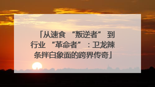 从速食 “叛逆者” 到行业 “革命者”：卫龙辣条拌白象面的跨界传奇