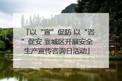 以“宣”促防 以“咨”促安 襄城区开展安全生产宣传咨询日活动