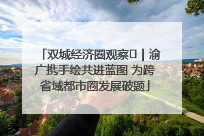 双城经济圈观察㊺｜渝广携手绘共进蓝图 为跨省域都市圈发展破题