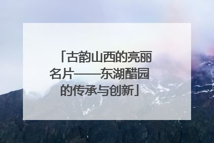 古韵山西的亮丽名片——东湖醋园的传承与创新