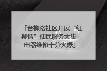 台柳路社区开展“红柳情”便民服务大集 电器维修十分火爆
