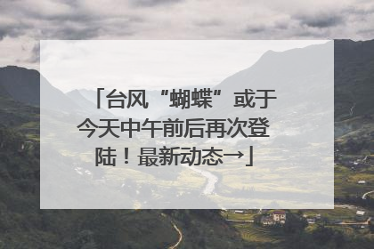 台风“蝴蝶”或于今天中午前后再次登陆！最新动态→