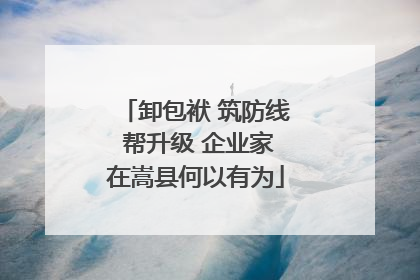卸包袱 筑防线 帮升级 企业家在嵩县何以有为