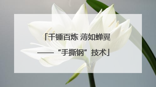 千锤百炼 薄如蝉翼——“手撕钢”技术