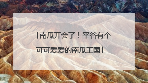 南瓜开会了！平谷有个可可爱爱的南瓜王国