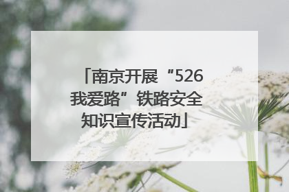 南京开展“526 我爱路”铁路安全知识宣传活动