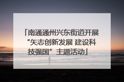 南通通州兴东街道开展“矢志创新发展 建设科技强国”主题活动
