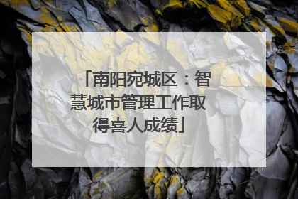 南阳宛城区：智慧城市管理工作取得喜人成绩