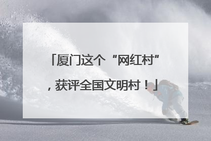 厦门这个“网红村”，获评全国文明村！