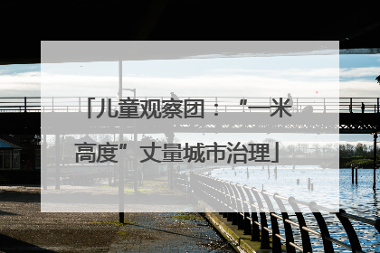 儿童观察团：“一米高度”丈量城市治理