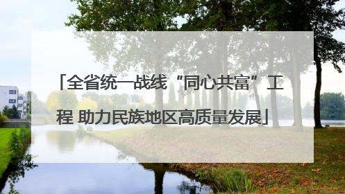 全省统一战线“同心共富”工程 助力民族地区高质量发展
