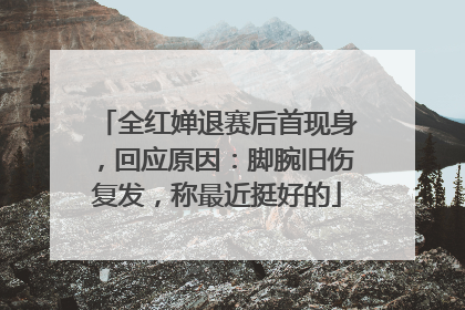 全红婵退赛后首现身，回应原因：脚腕旧伤复发，称最近挺好的