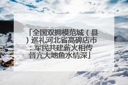 全国双拥模范城（县）巡礼河北省高碑店市：军民共建薪火相传 督亢大地鱼水情深