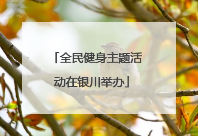 全民健身主题活动在银川举办
