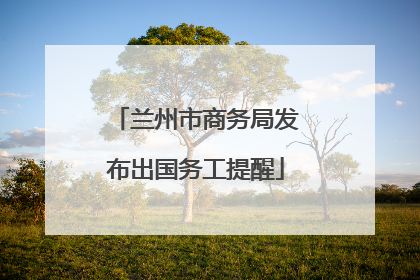 兰州市商务局发布出国务工提醒