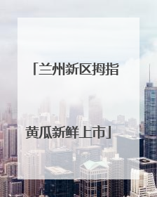 兰州新区拇指黄瓜新鲜上市