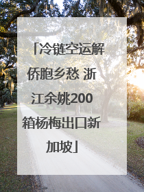 冷链空运解侨胞乡愁 浙江余姚200箱杨梅出口新加坡