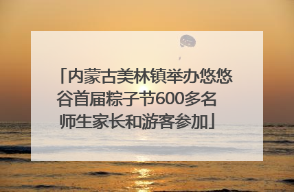 内蒙古美林镇举办悠悠谷首届粽子节600多名师生家长和游客参加
