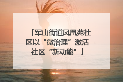军山街道凤凰苑社区以“微治理”激活社区“新动能”