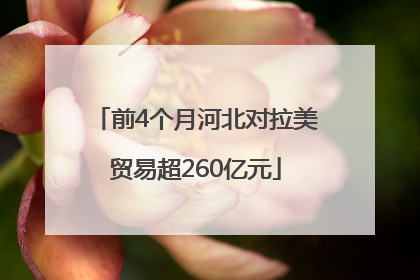 前4个月河北对拉美贸易超260亿元