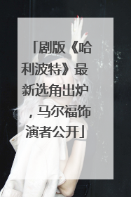 剧版《哈利波特》最新选角出炉，马尔福饰演者公开
