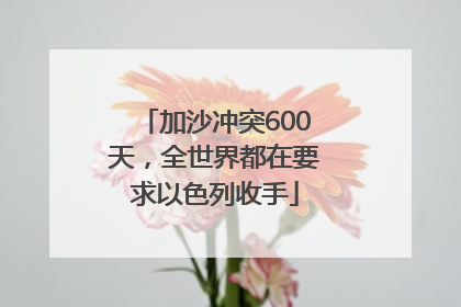 加沙冲突600天，全世界都在要求以色列收手