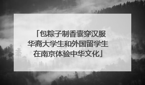 包粽子制香囊穿汉服 华裔大学生和外国留学生在南京体验中华文化