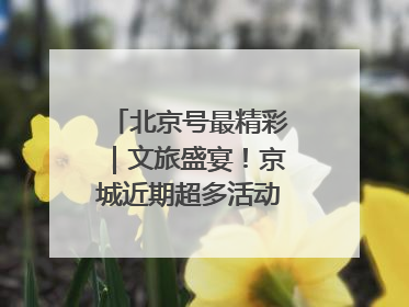 北京号最精彩｜文旅盛宴！京城近期超多活动轮番上线