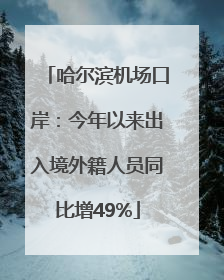 哈尔滨机场口岸：今年以来出入境外籍人员同比增49%