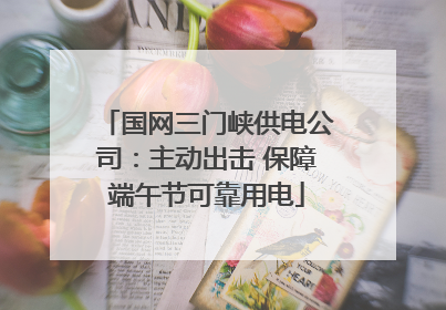 国网三门峡供电公司：主动出击 保障端午节可靠用电