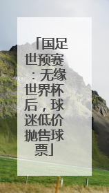 国足世预赛：无缘世界杯后，球迷低价抛售球票
