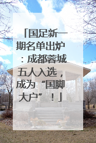 国足新一期名单出炉：成都蓉城五人入选，成为“国脚大户”！