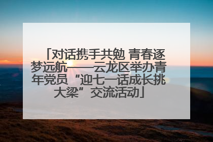 对话携手共勉 青春逐梦远航——云龙区举办青年党员“迎七一话成长挑大梁”交流活动