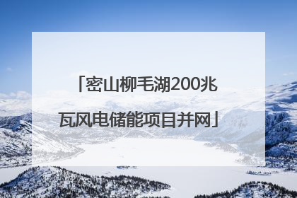 密山柳毛湖200兆瓦风电储能项目并网