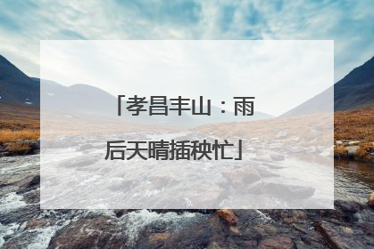 孝昌丰山：雨后天晴插秧忙