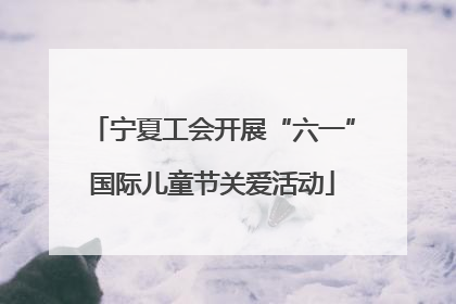 宁夏工会开展“六一”国际儿童节关爱活动