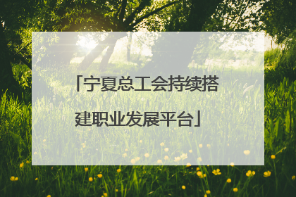 宁夏总工会持续搭建职业发展平台