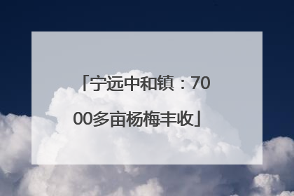 宁远中和镇：7000多亩杨梅丰收