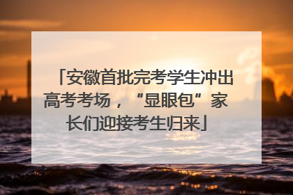 安徽首批完考学生冲出高考考场，“显眼包”家长们迎接考生归来